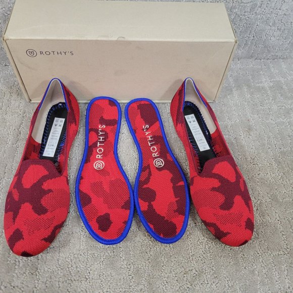 Rothy's The Loafer Red Camo Slip On Shoes Women's Size US 7.5, 8, 8.5 NEW - Picture 6 of 10